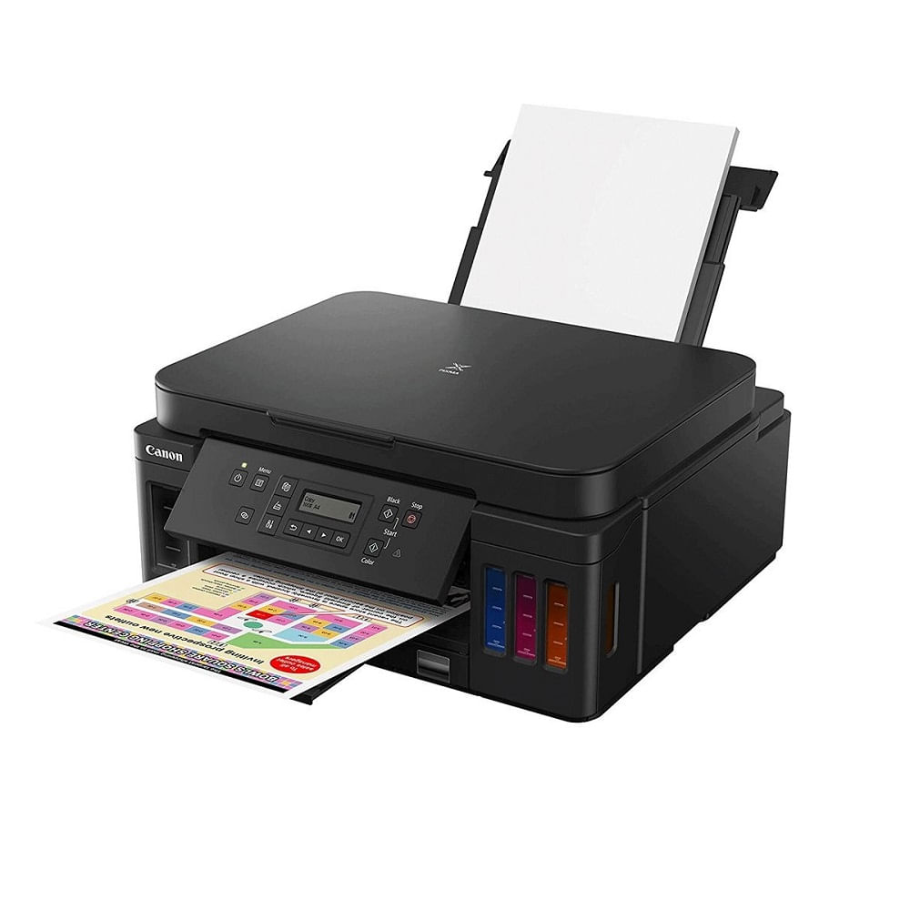 Imagen 2 del producto Impresora multifuncional Canon Pixma G6010, inyección de tinta, inalámbrica, Wi-Fi, con tanques recargables + 4 botellas de tinta
