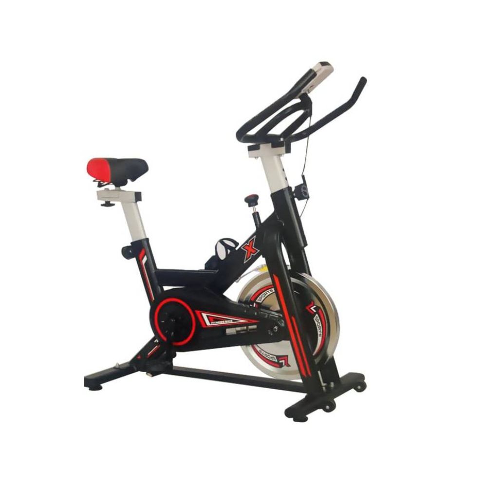 Bicicleta de spinning Sport Fitness,volante 10 kg,  máx 120 kg, negro