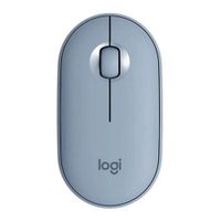 Mouse inalámbrico Logitech Pebble M350 bluetooth, 1000 dpi, 3 botones, usa pila, azul (reempacado)