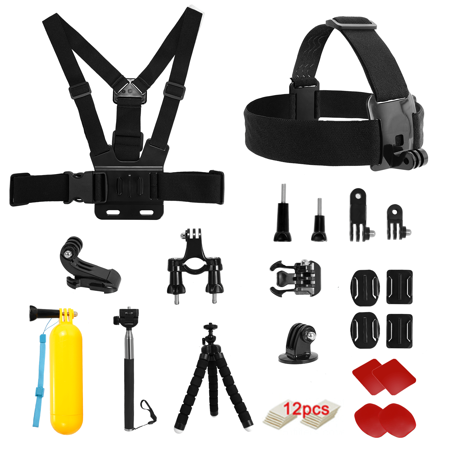 Imagen 1 del producto Kit de 30 accesorios para Gopro Hero 11, Hero 10, Hero 9, Hero 8, Hero 7, Hero 6, Hero 5, Hero 4 y otras cámaras de acción