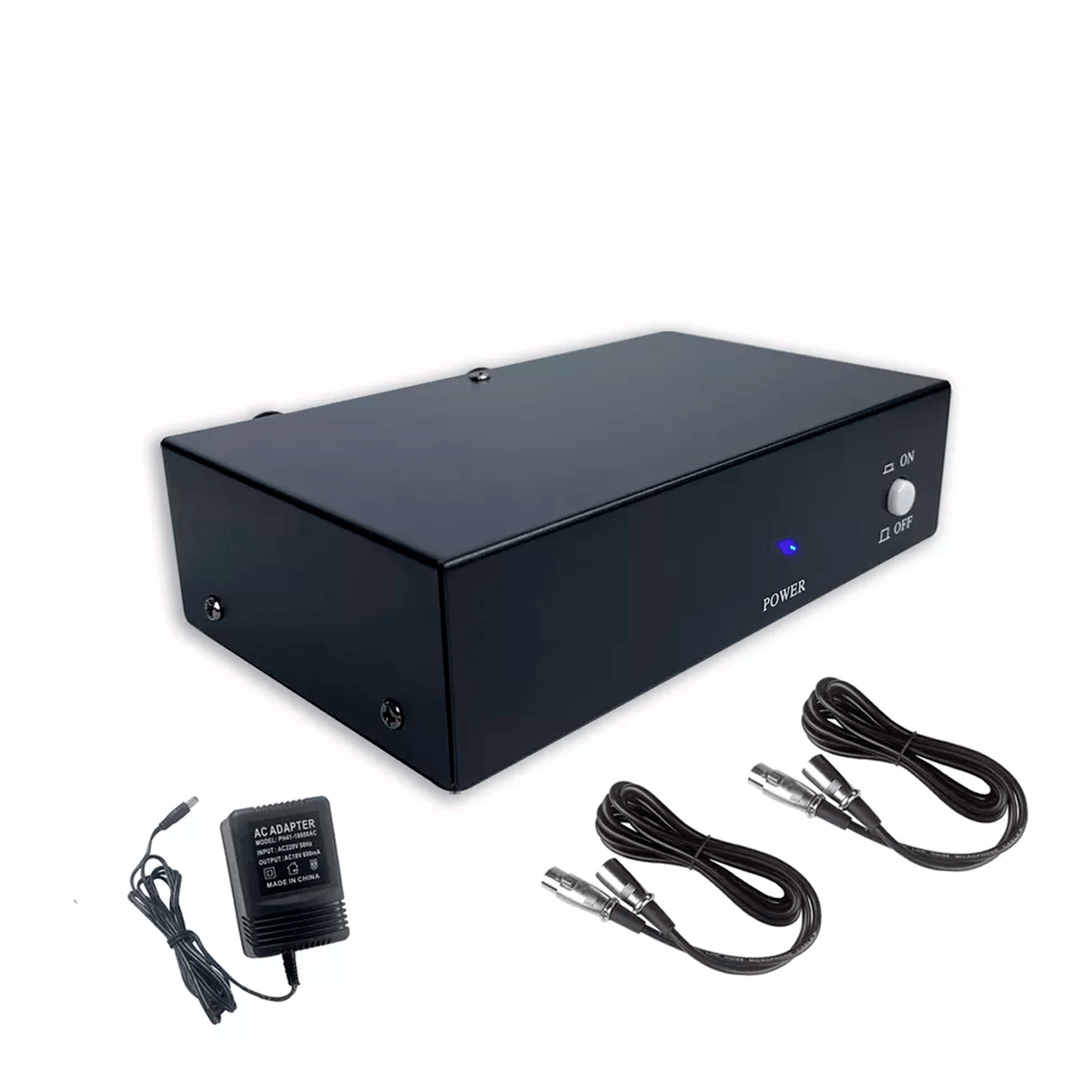 Imagen 2 del producto Phantom Power 48V para 2 micrófonos condensadores de estudio, negro