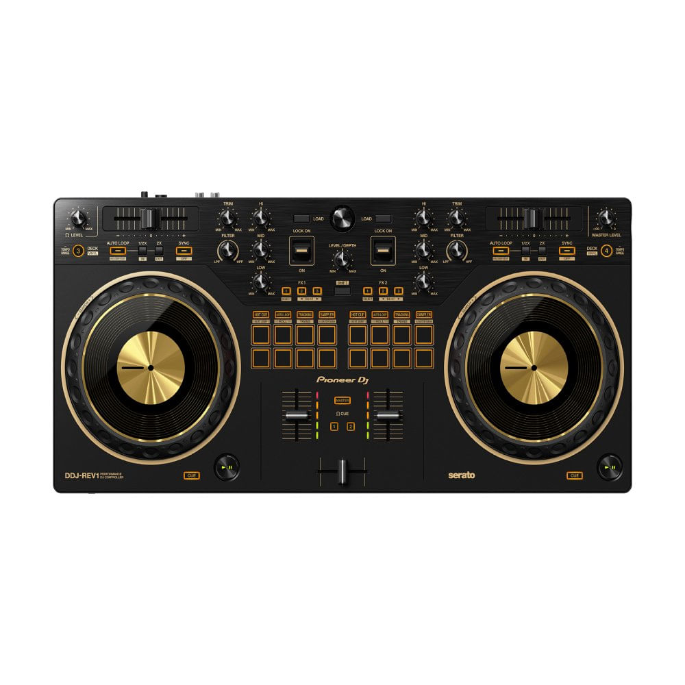 Controlador Dj Pioneer DJ DDJ-REV1-N, 2 Canales, Serato DJ Lite, Dorado