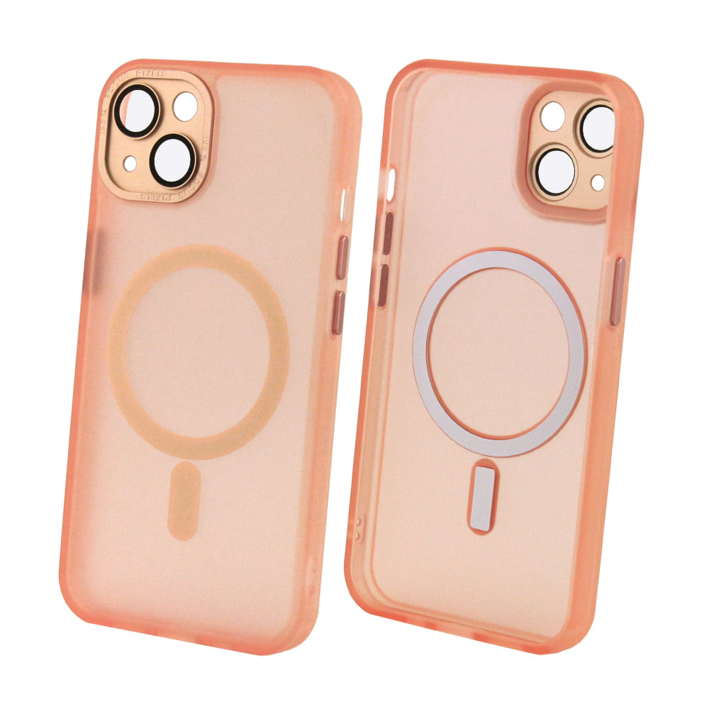 Case para iPhone 14 con Magsafe para carga inalámbrica, rosado