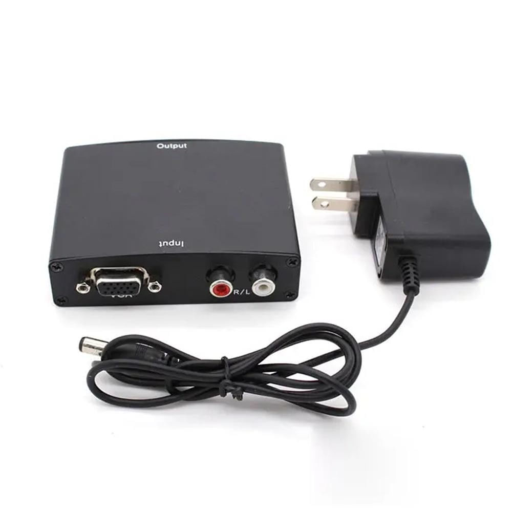 Convertidor VGA a HDMI metálico con audio activo