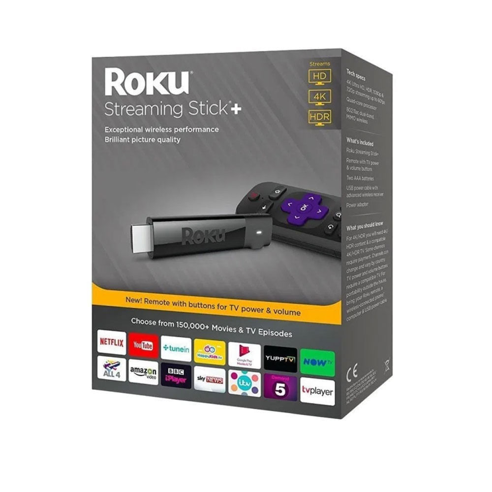 Imagen 1 del producto Reacondicionado: Convertidor a smart TV Roku Streaming Stick Plus HD, HDR y 4K + control remoto