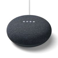 Reacondicionado: Parlante inteligente Google Nest Mini 2da generación con control de voz, negro