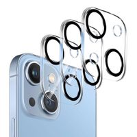 Protector de cámara para iPhone 14 / iPhone 14 plus, transparente con borde negro