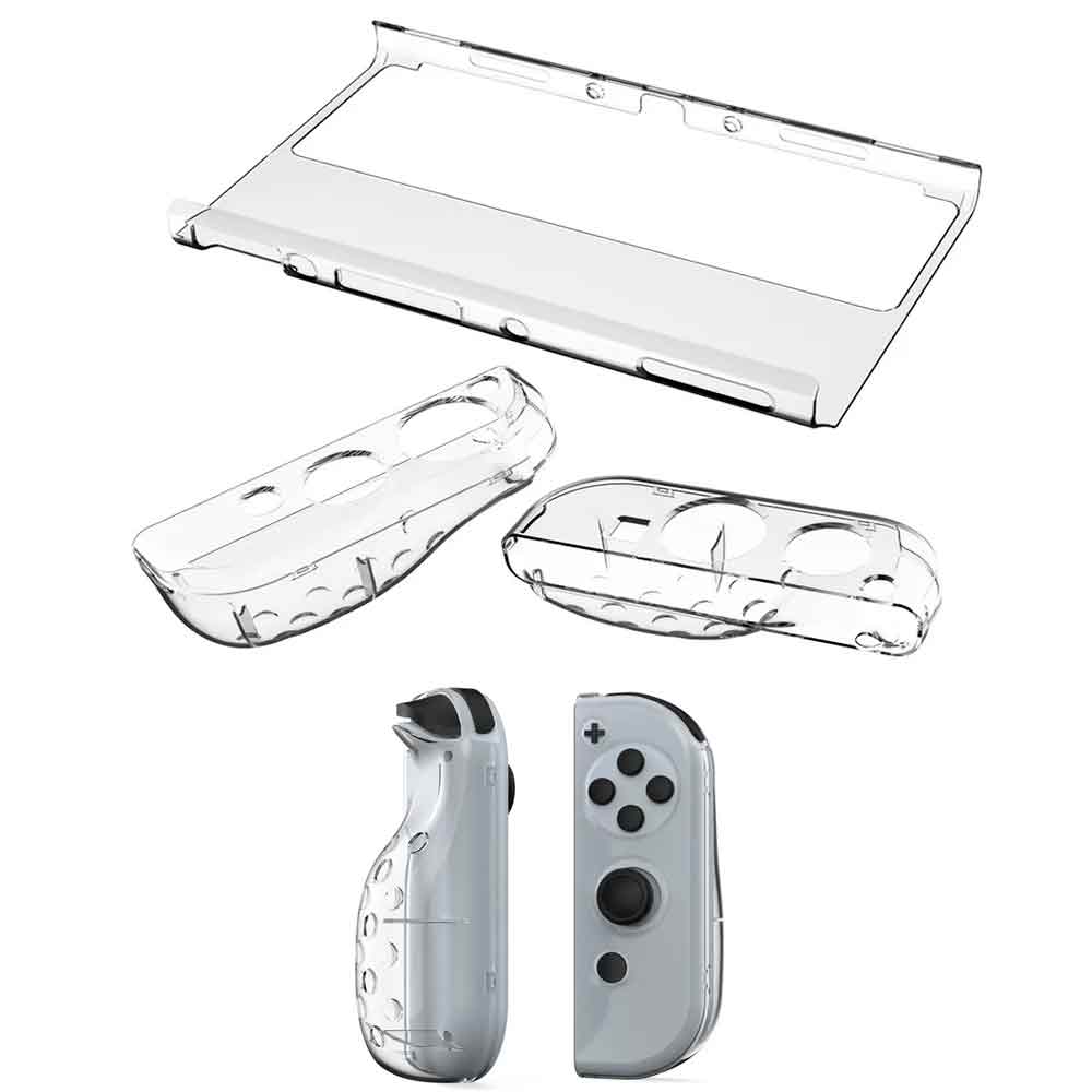 Imagen 1 del producto Case para Nintendo Switch OLED Transparente 5 Piezas Rígido