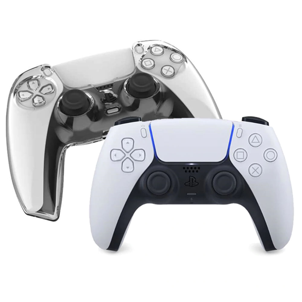 Case para mando PS5 Dualsense, protector, rígido, transparente