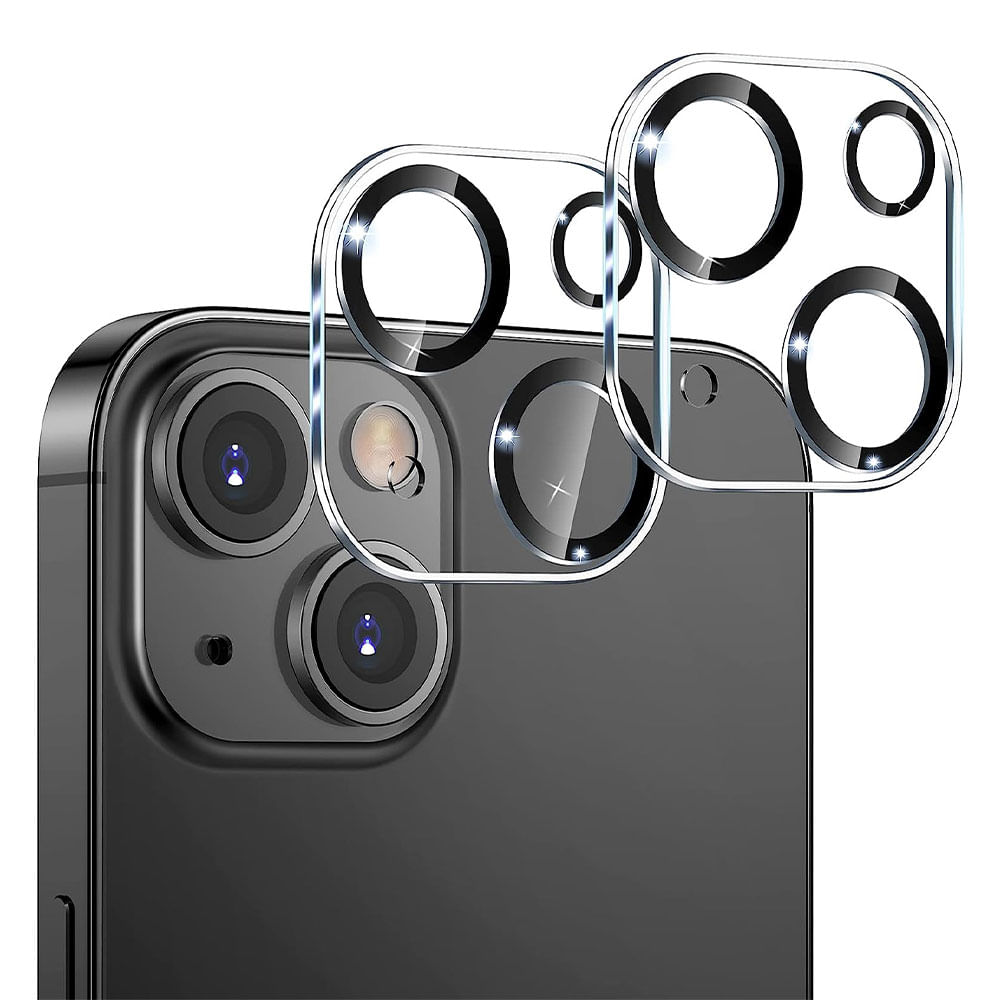Imagen 1 del producto Protector de Cámara para iPhone 13 / iPhone 13 Mini, Transparente Con Borde Negro