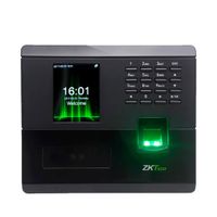 Control biométrico Zkteco MB10-VL, acceso y asistencia con reconocimiento facial, pantalla 2.8"", negro