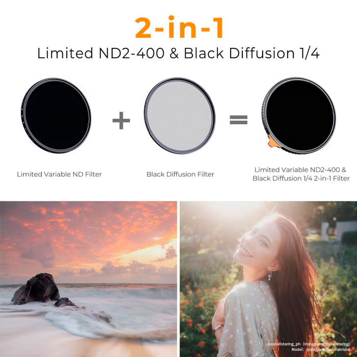 Imagen 2 del producto Filtro K&F Concept KF01.2022 72 mm, 1/4+ND2-400 Serie Nano X