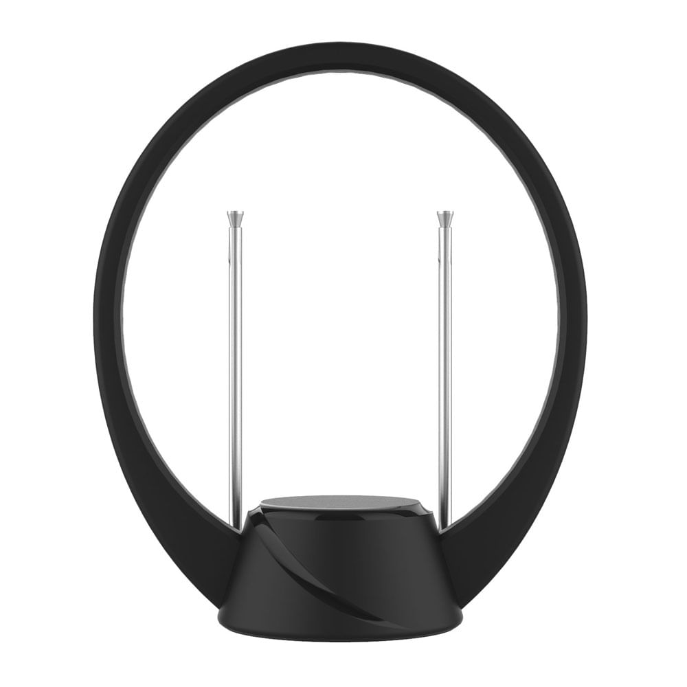 Antena digital para interiores Greentek diseño circular, fhd, vhf 174 - 230 mhz, uhf 470 - 862 mhz