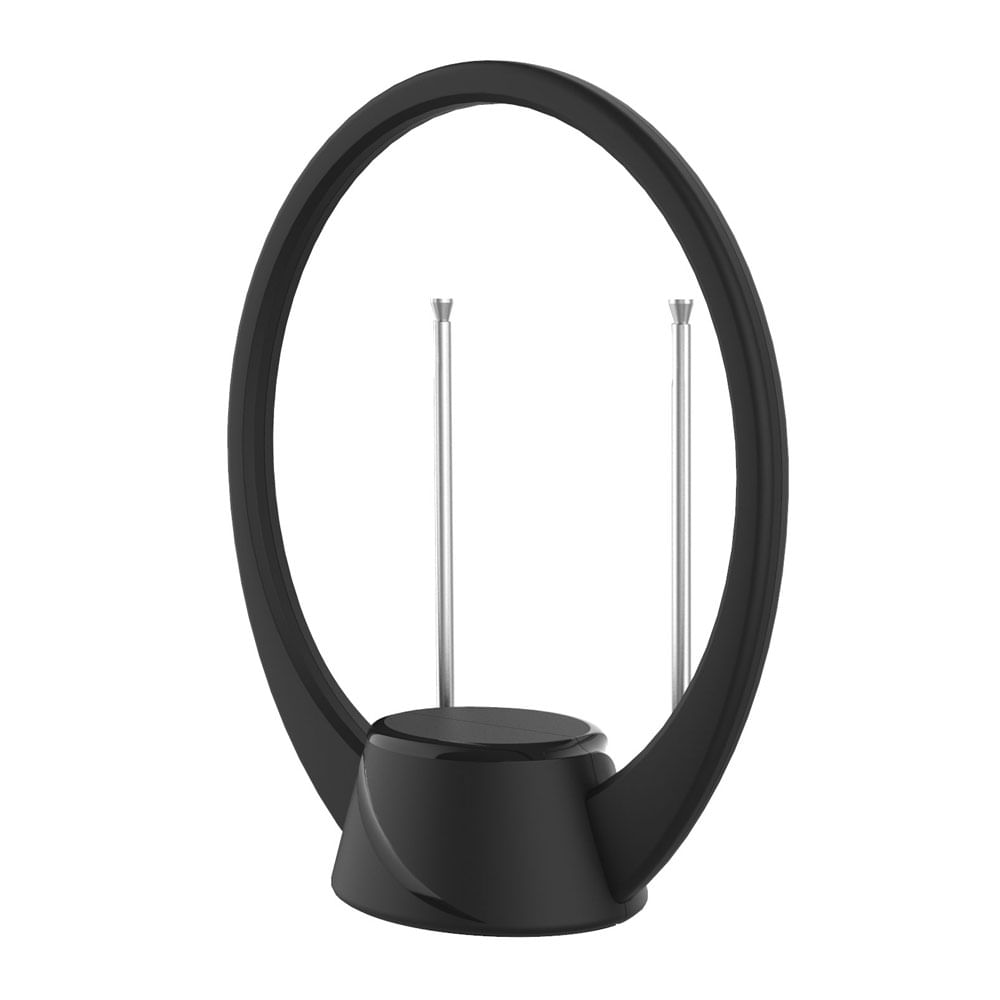 Imagen 2 del producto Antena digital para interiores Greentek diseño circular, fhd, vhf 174 - 230 mhz, uhf 470 - 862 mhz