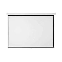 Pantalla para proyector 84"" manual retráctil, acabado blanco mate, instalación en pared o techo