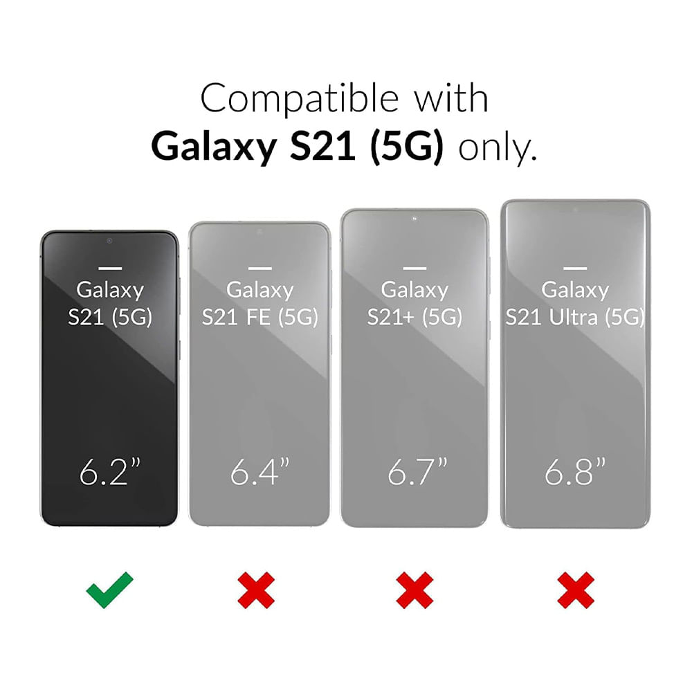 Imagen 2 del producto Case para Samsung Galaxy S21, amortiguador de choques, Protección de cámaras, lila