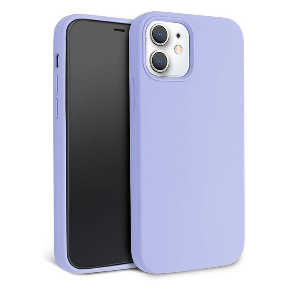 Case para iPhone 12, amortiguador de choques, lila