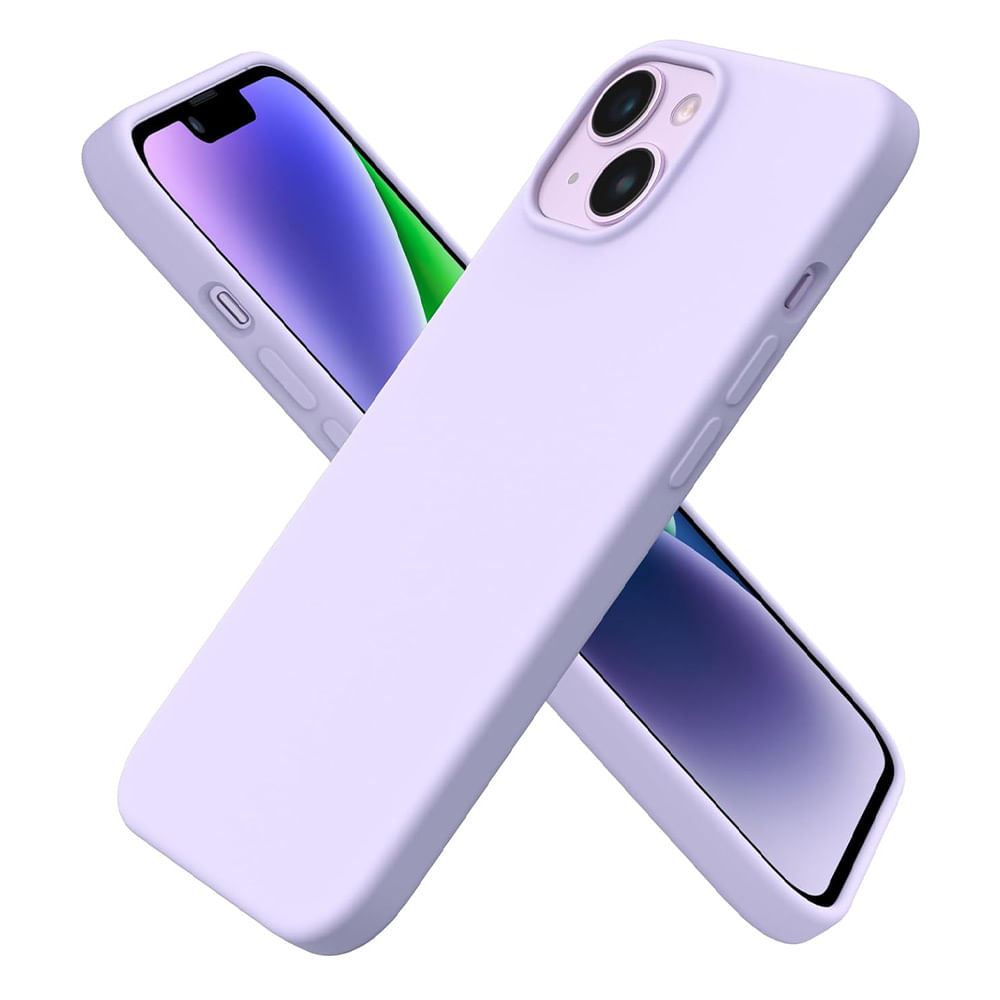 Case para iPhone 14, amortiguador de choques, lila