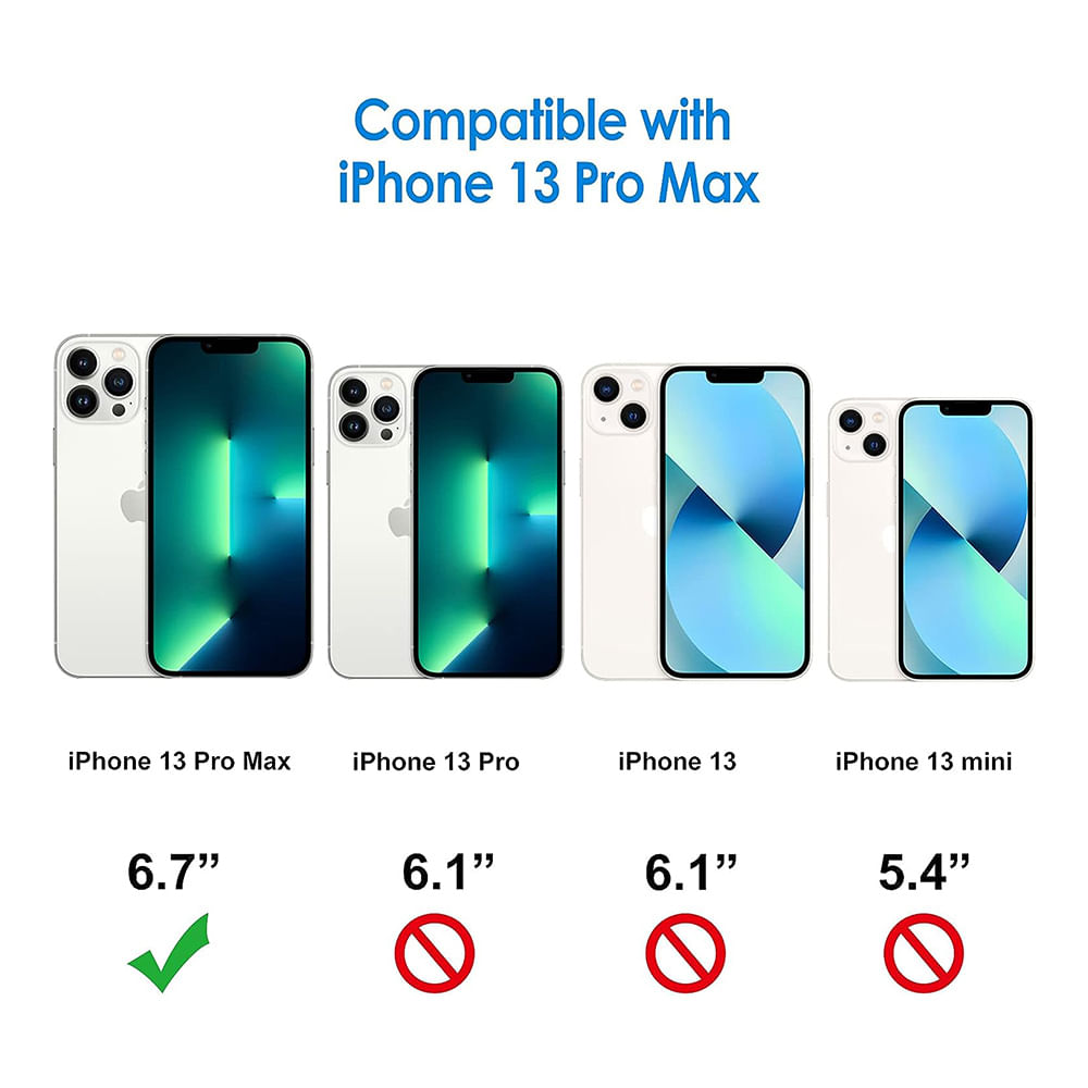 Imagen 2 del producto Case para iPhone 13 Pro Max, amortiguador de choques, transparente
