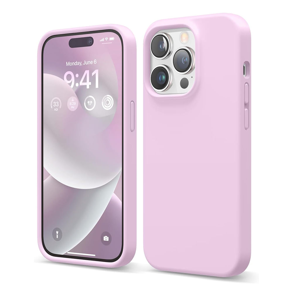 Case para iPhone 14 Pro, amortiguador de choques, lila