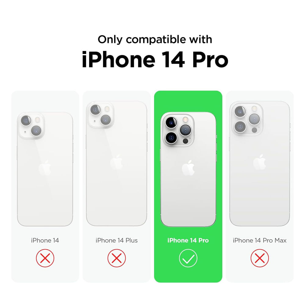 Imagen 2 del producto Case para iPhone 14 Pro, amortiguador de choques, lila