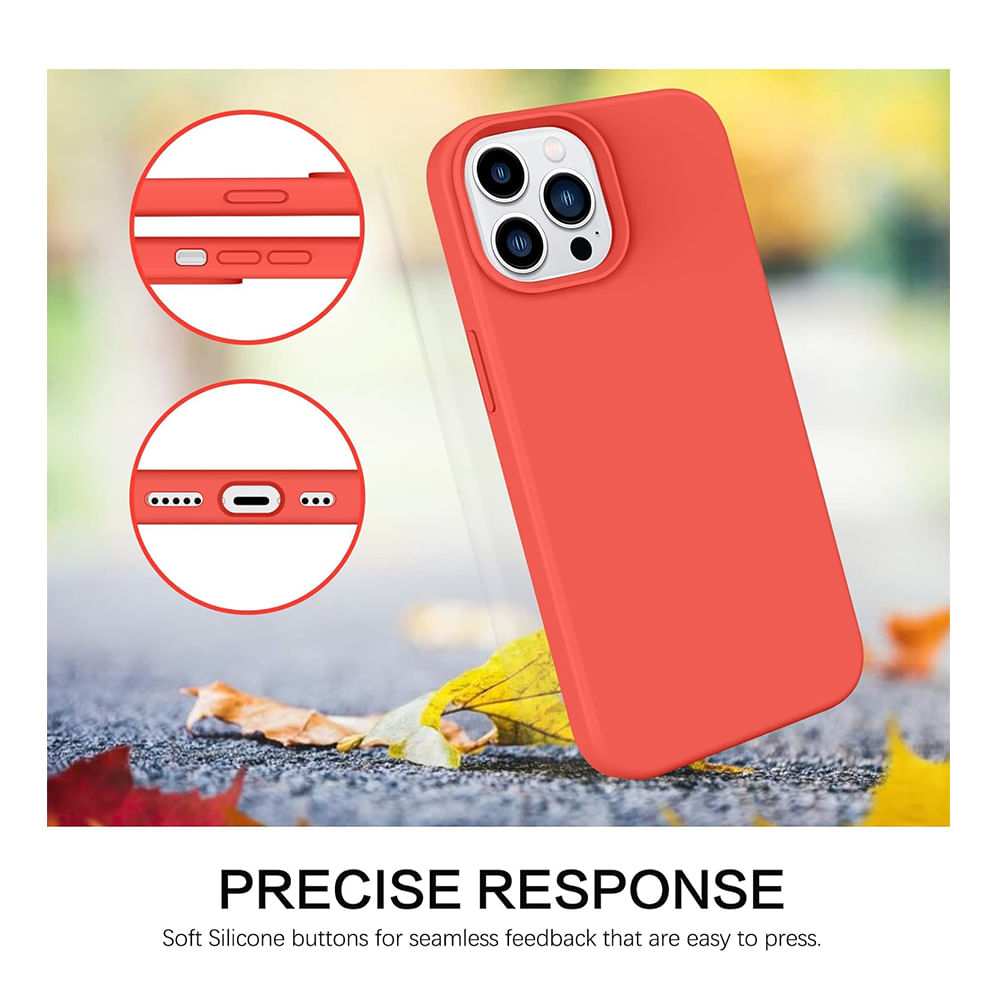 Imagen 2 del producto Case para iPhone 14 Pro Max, amortiguador de choques, rojo