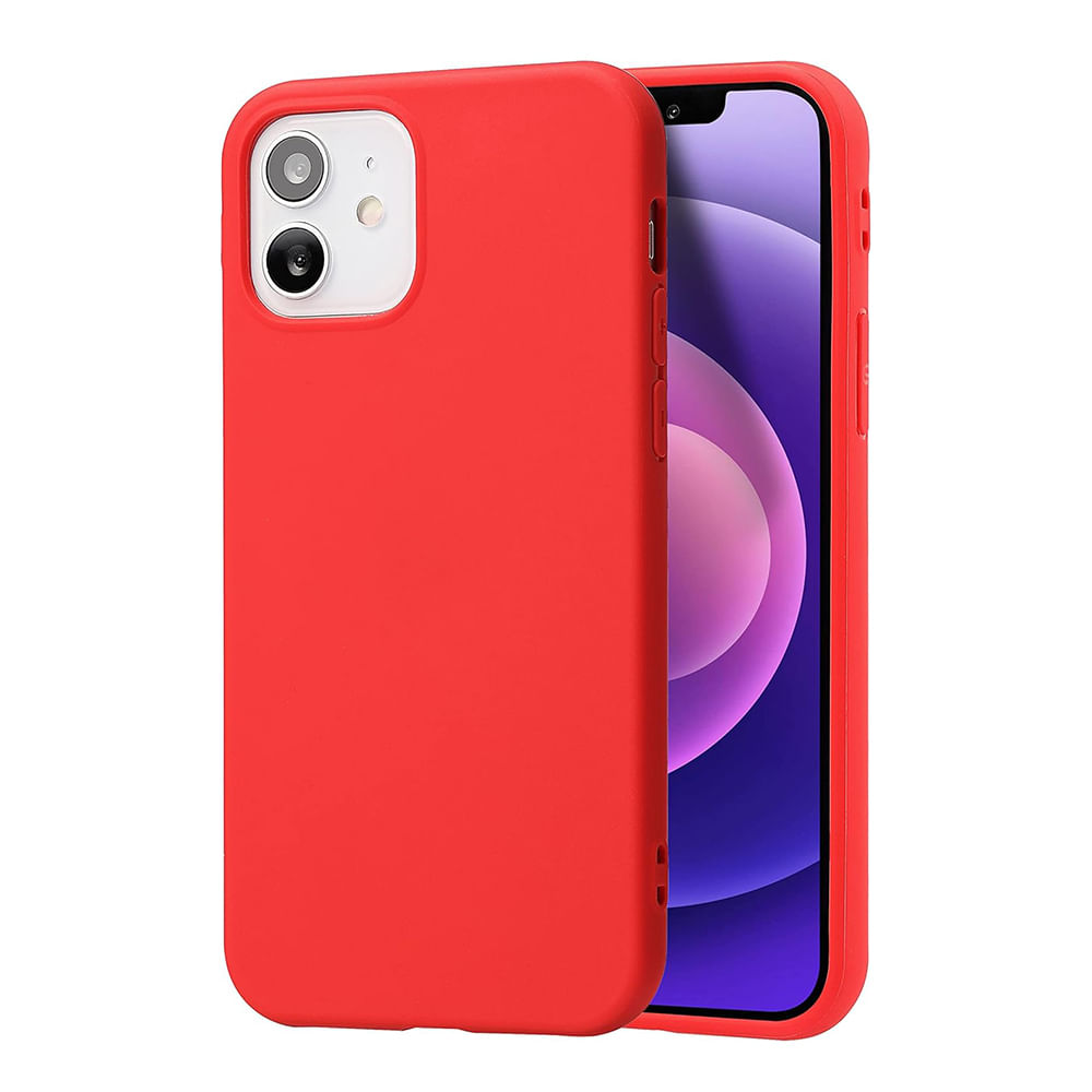 Case para iPhone 12, amortiguador de choques, rojo