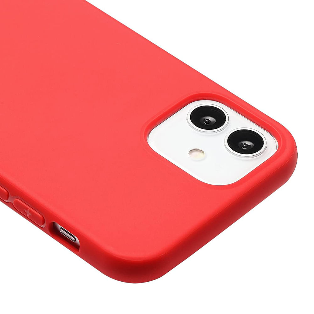 Imagen 2 del producto Case para iPhone 12, amortiguador de choques, rojo