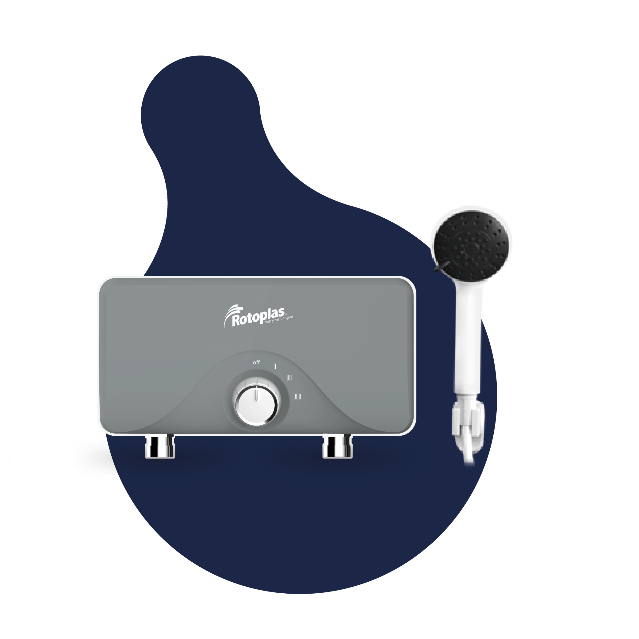 Imagen 2 del producto Terma instantánea Express Silver, control de temperatura táctil, 3 niveles de temperatura, gris