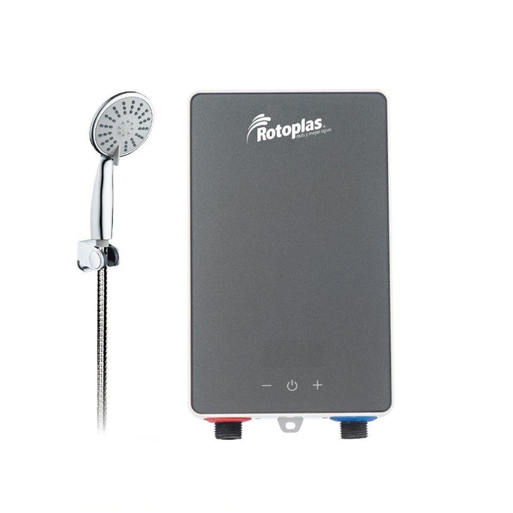 Terma instantánea Rotoplas New Compact, control de temperatura, pantalla digital,  gris