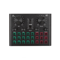 Tarjeta de sonido de estudio V8 Plus, bluetooth, efectos de voz, autotune, cancelación de ruido
