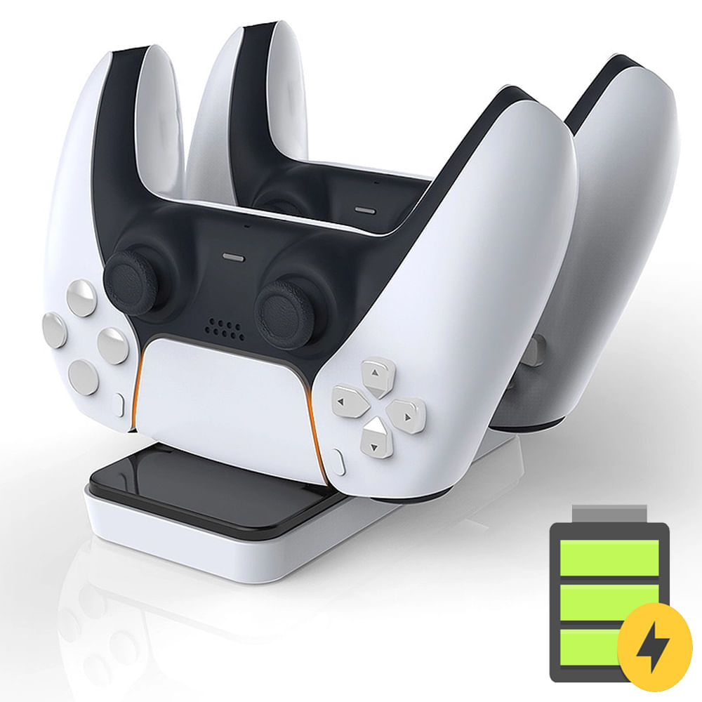 Imagen 2 del producto Estación de carga para mando PS5 DualSense, PlayStation 5, 2 puertos de cargas