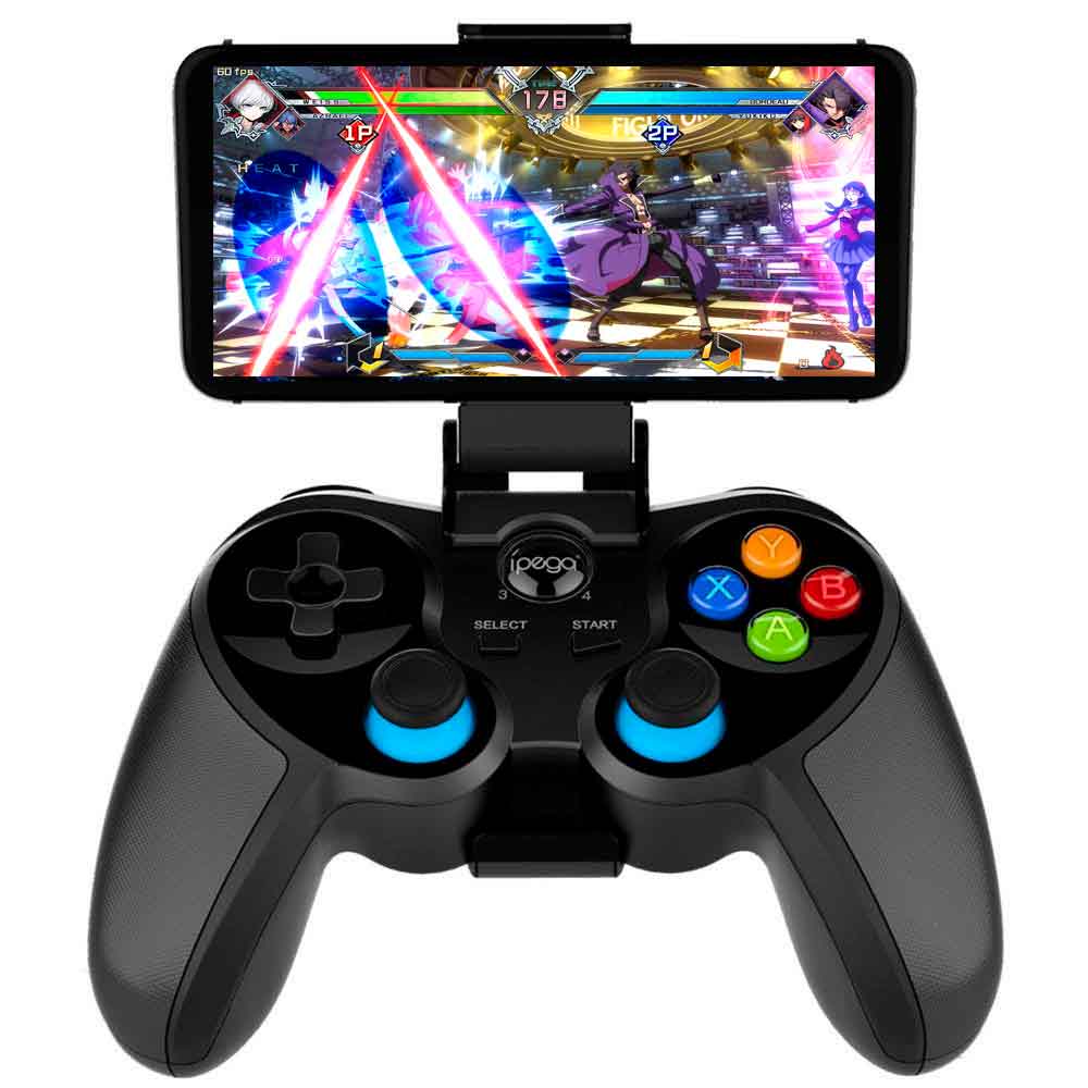 Mando Ípega PG-9157, compatible con celular y PC, alcance 8 metros, ABS, negro