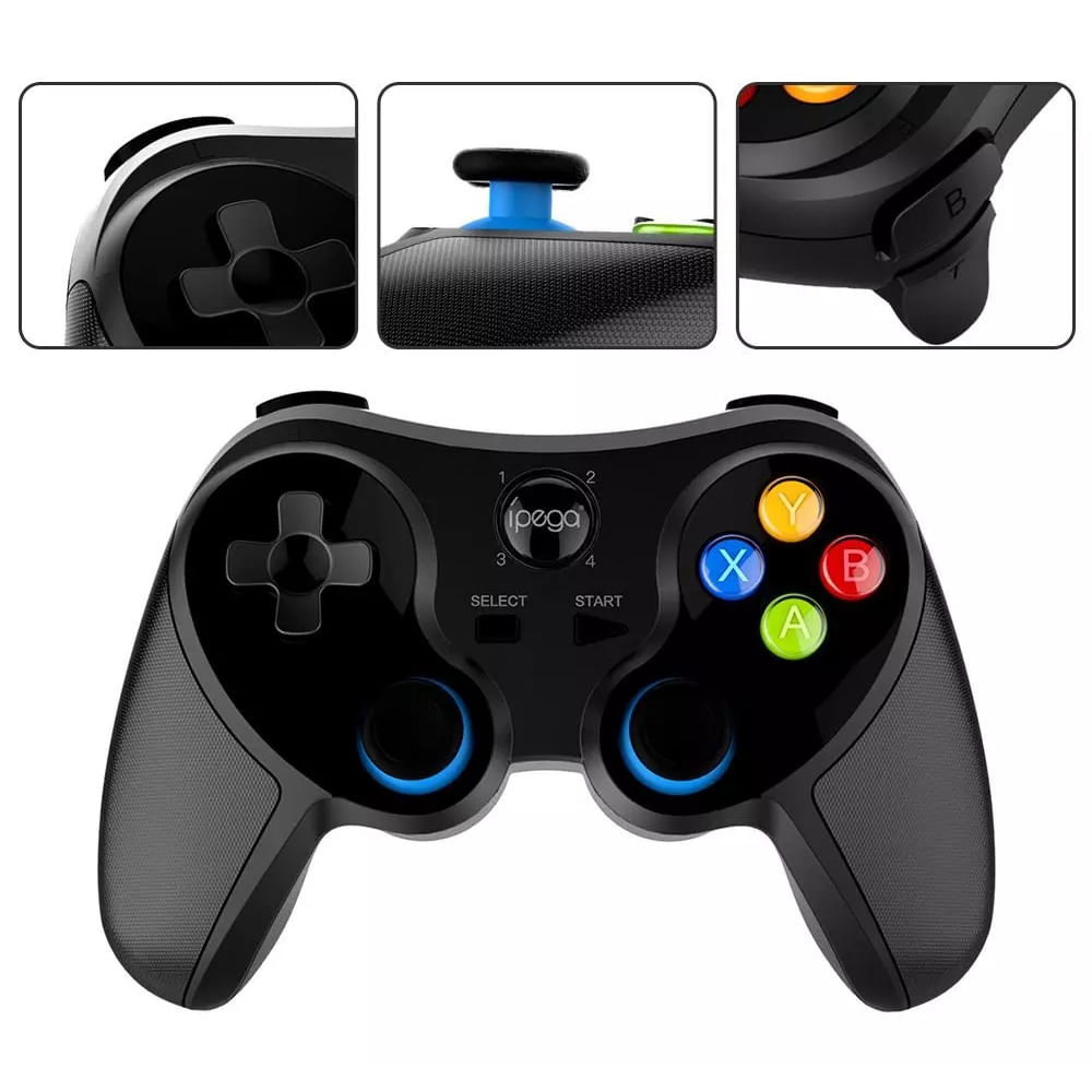 Imagen 2 del producto Mando Ípega PG-9157, compatible con celular y PC, alcance 8 metros, ABS, negro