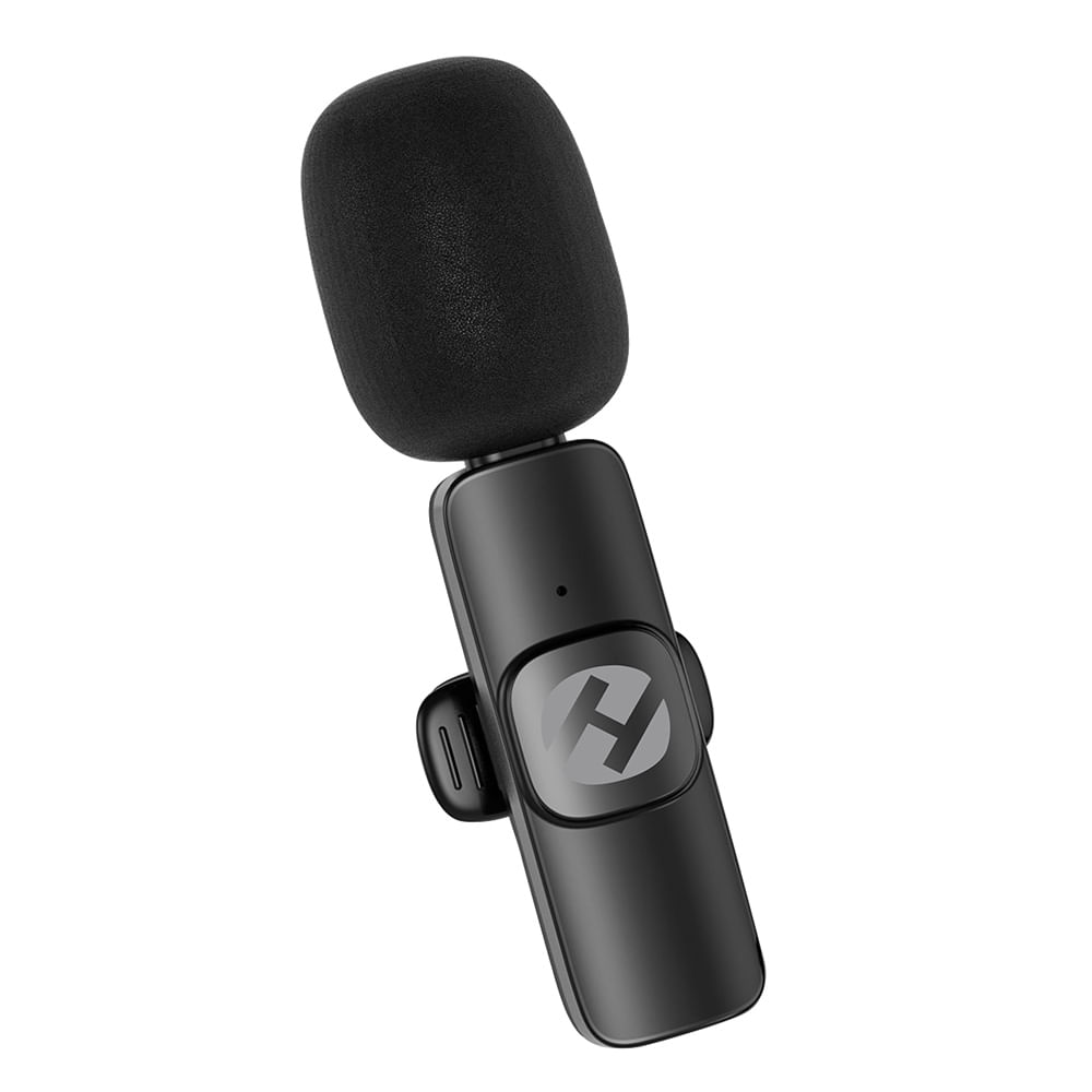 Micrófono inalámbrico Lavalier Hippo M10 con clip, conector Lightning, cancelación de ruido de 360°