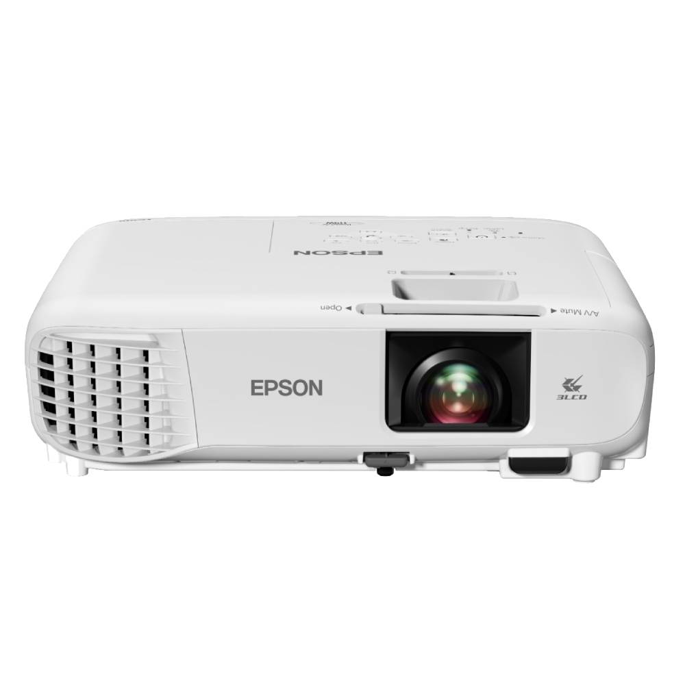 Proyector multimedia Epson Powerlite 119W, 4000 lúmenes, WXGA (1280 x 800), proyecta hasta 320”, control remoto, blanco