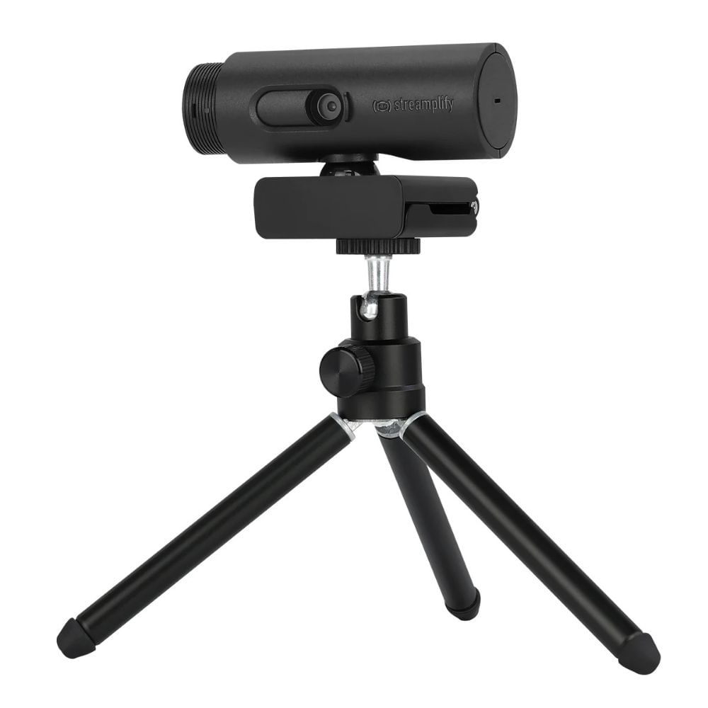 Cámara web Streamplify Cam FHD 1080p, conexión USB, micrófono integrado, tapa de privacidad, cable 2 m, negro