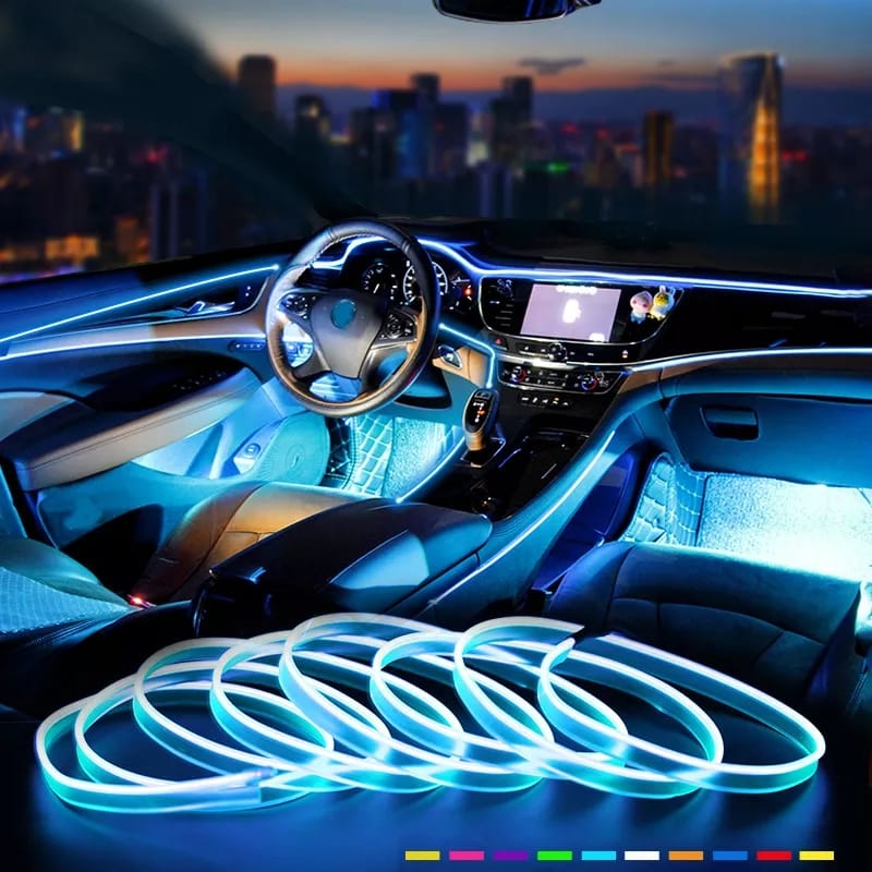 Imagen 2 del producto Luz Led Usb Para Auto Celeste