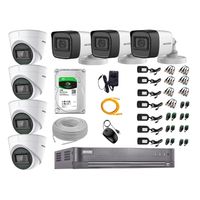 Cámaras Seguridad Kit 7 Hikvision 5Mp - 03 Cámaras Audio Incorporado + Disco Duro 1Tb