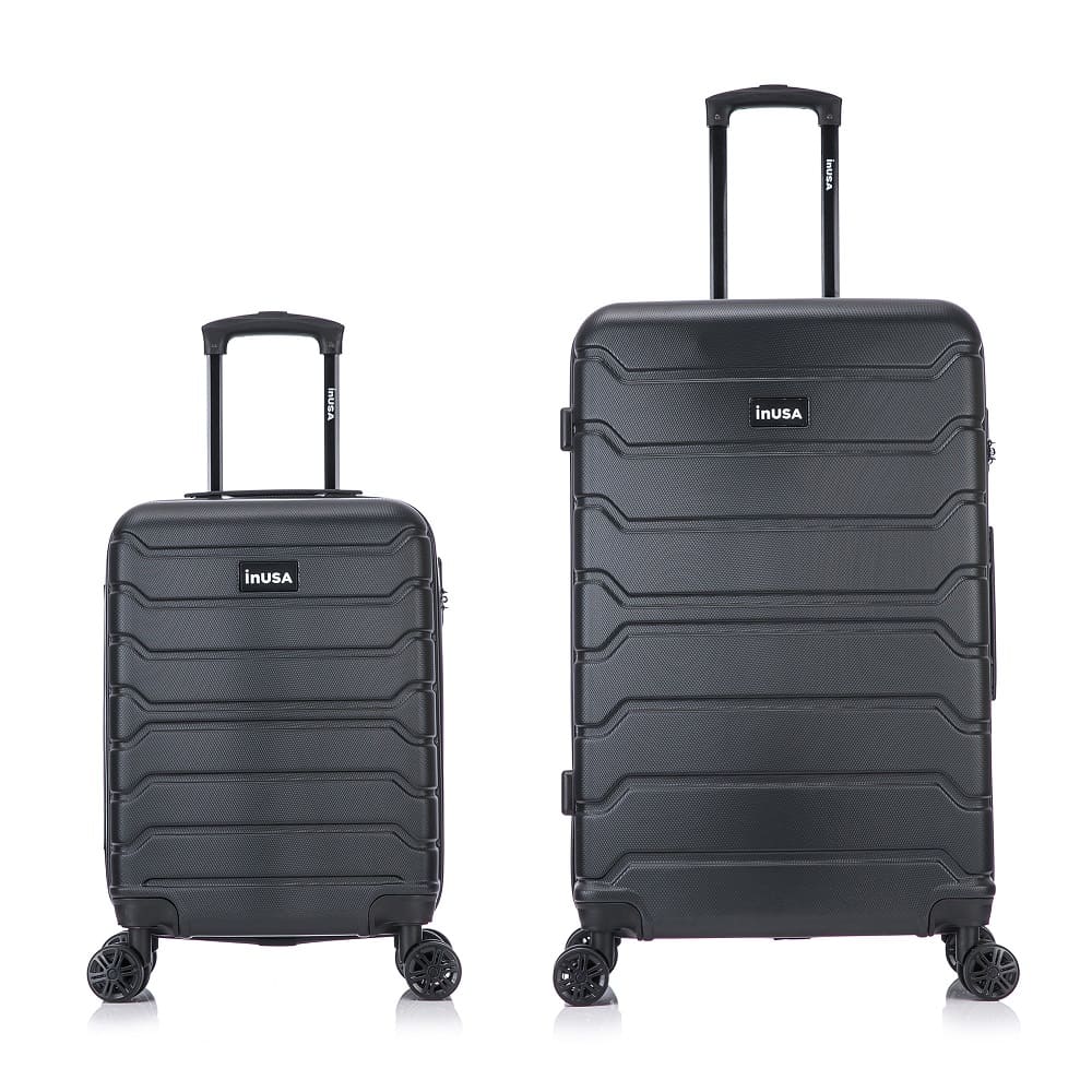 Imagen 2 del producto Combo: Maletas Inusa Trend, 51 y 71 cm, capacidad máx. 10 y 23kg, 4 ruedas dobles, cerradura de combinación, ABS, negro