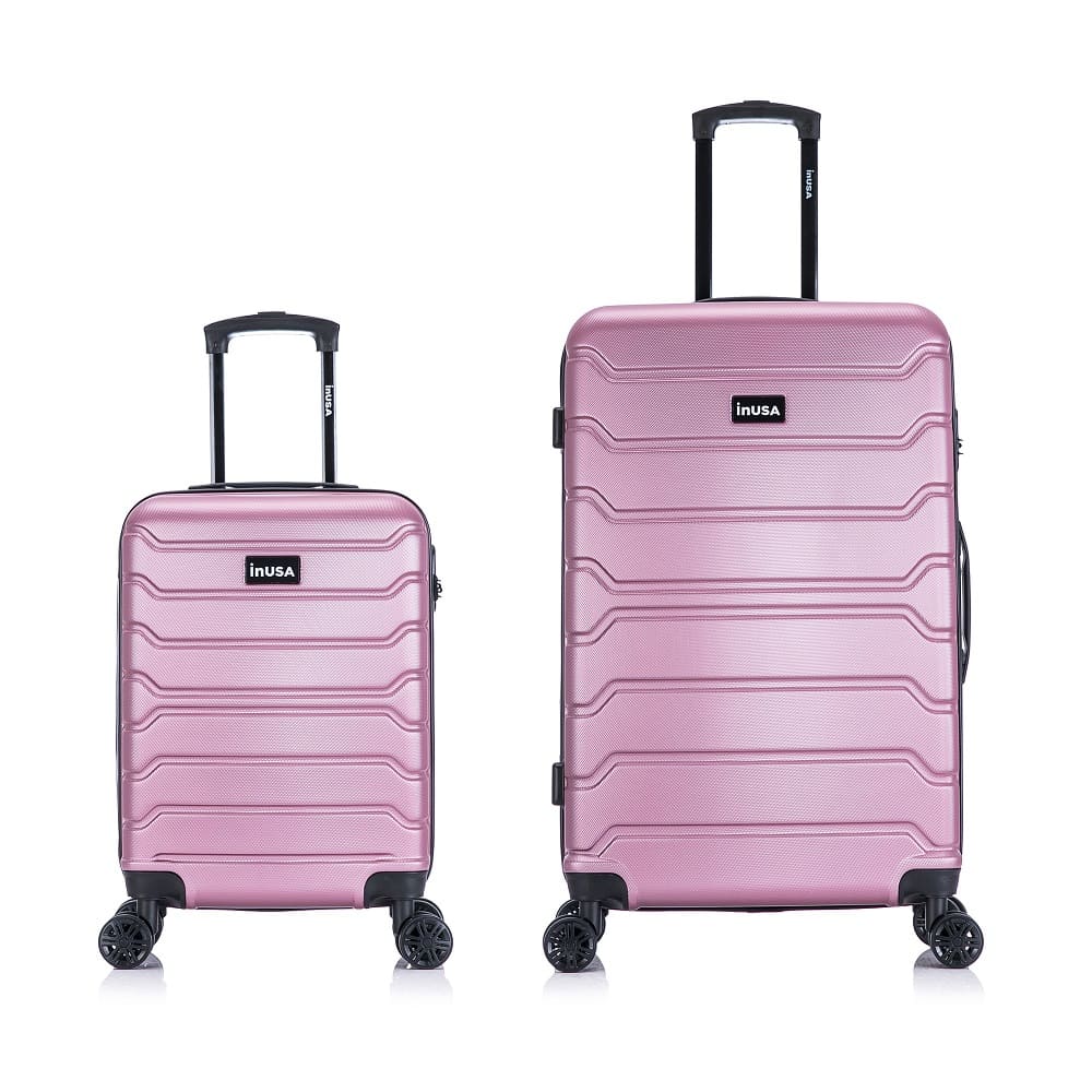Imagen 2 del producto Set de maletas Inusa Trend 51 y 71 cm, capacidad máx. 10 y 23kg, 4 ruedas dobles, cerradura de combinación, ABS, rosado
