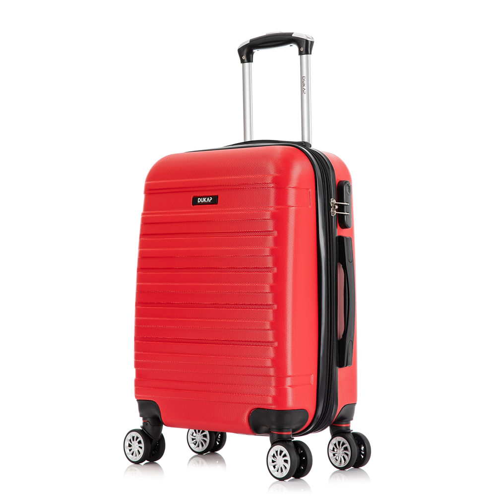 Imagen 2 del producto Maleta de cabina Dukap Liverpool, 8 ruedas, capacidad 10 kg, cierre de expansión, rojo