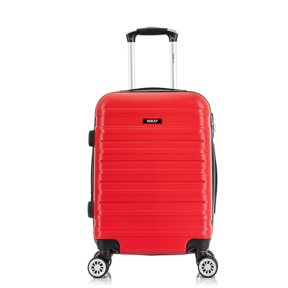 Imagen 1 del producto Maleta de cabina Dukap Liverpool, 8 ruedas, capacidad 10 kg, cierre de expansión, rojo