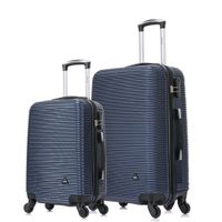 Set de maletas Dukap Royal, extra livianas, ABS resistente, capacidad máx. 10 y 23 kg, 4 ruedas, azul