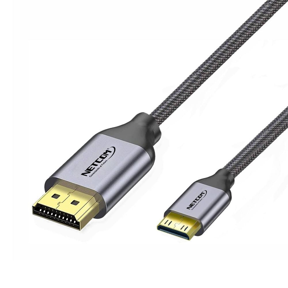Cable Mini Hdmi a Hdmi 10 Metros NETCOM 2.0 4K 60 Hz ULTRA HD eARC