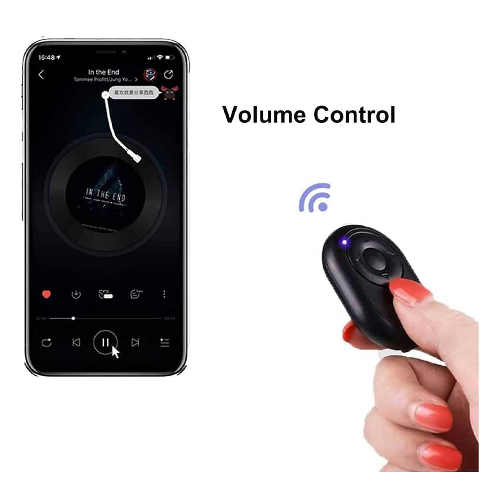 Imagen 2 del producto Control remoto Bluetooth para celular, tik tok, obturador de camara, girador de páginas, compatible con IOS, Android