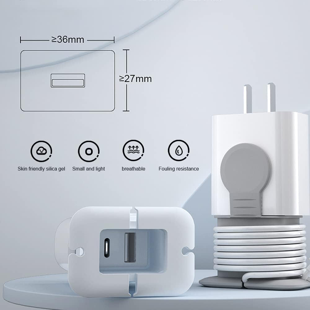 Imagen 2 del producto Protector de cargador  universal de silicona, enrollador de cable de teléfono
