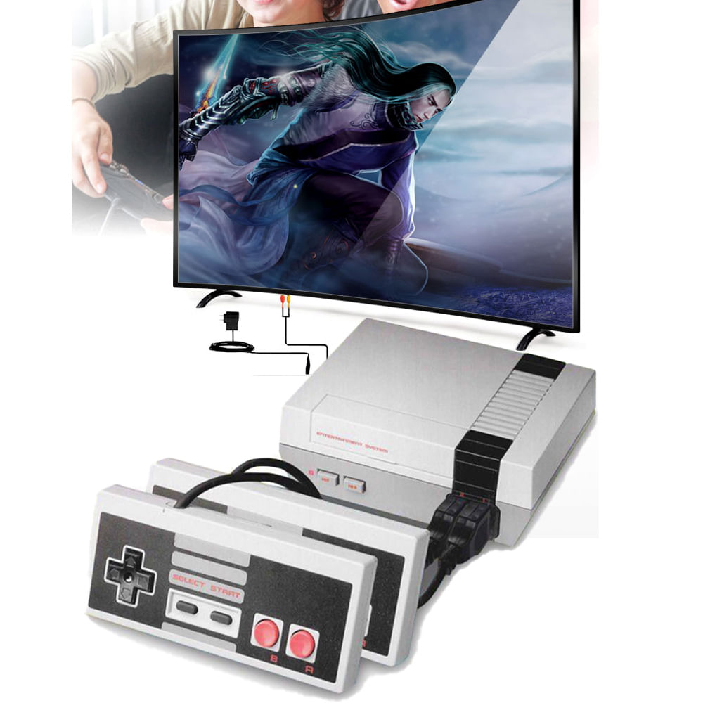 Imagen 2 del producto Mini Consola Nes Retro Classic, 2 mandos, con 620 juegos, gris