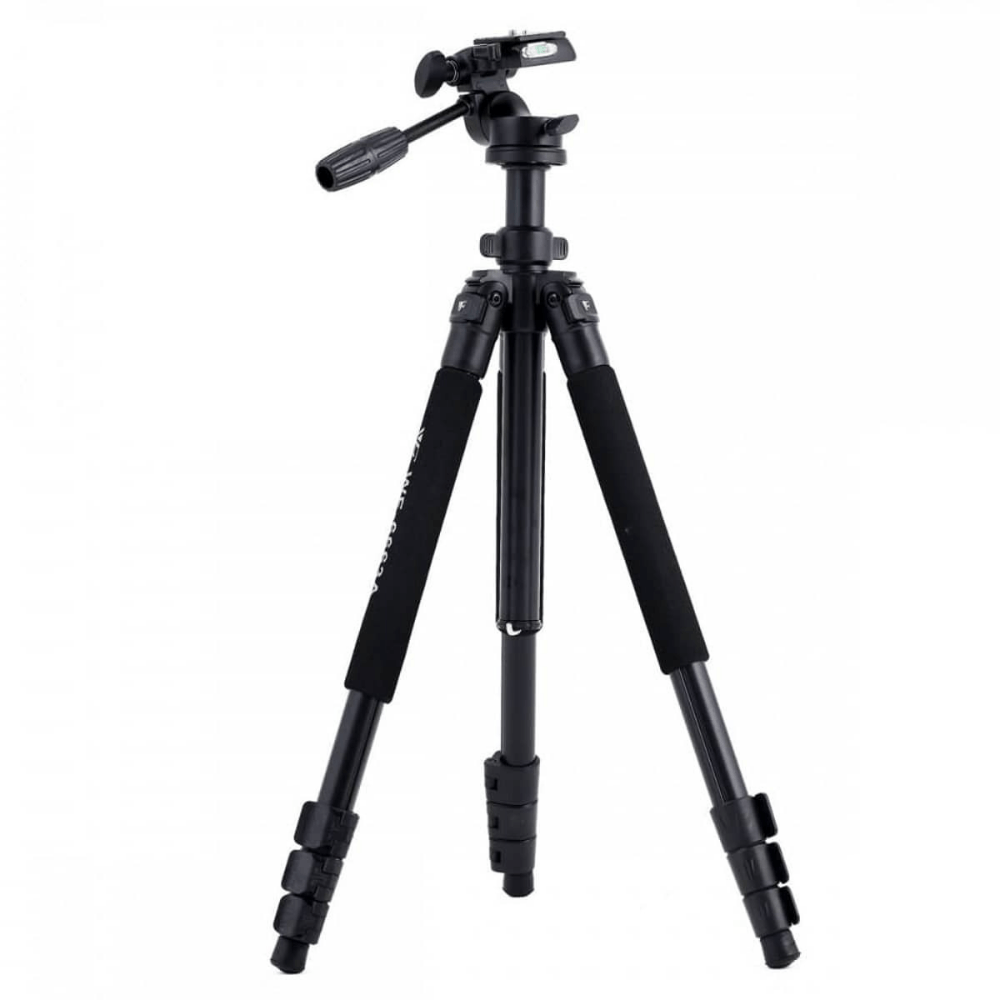 Trípode para cámara Weifeng, WF-6663A, aluminio resistente, cabezal giratorio 360°, estabilidad profesional