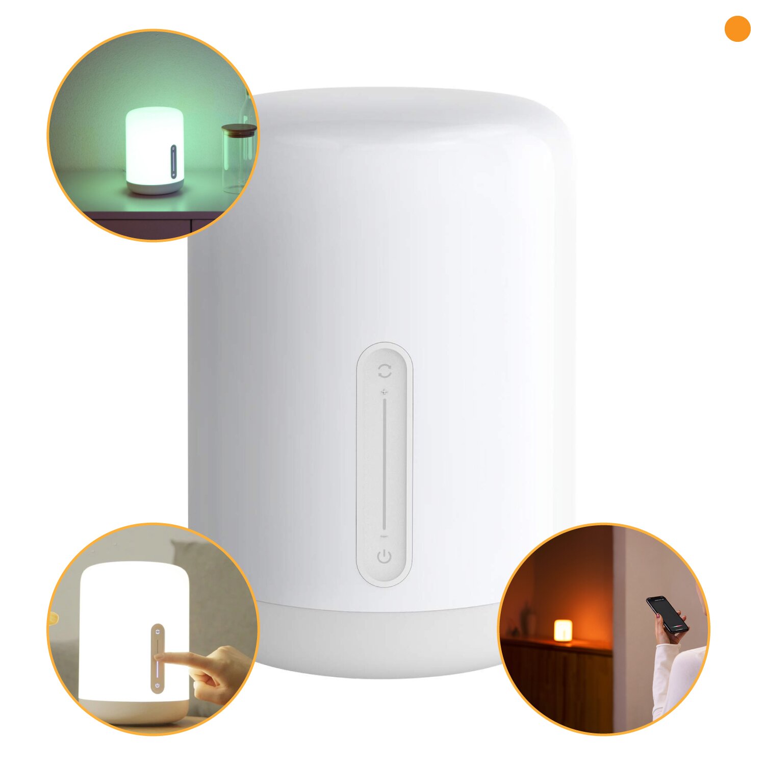 Imagen 2 del producto Lámpara Smart Xiaomi Bedside Lamp 2 RGB, Wi-Fi y bluetooth, compatible con Alexa, Google Assistant y Apple HomeKit